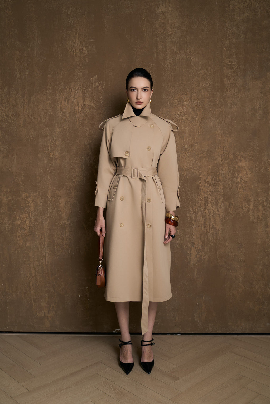 ALBA SIGNATURE TRENCH COAT - KAKI