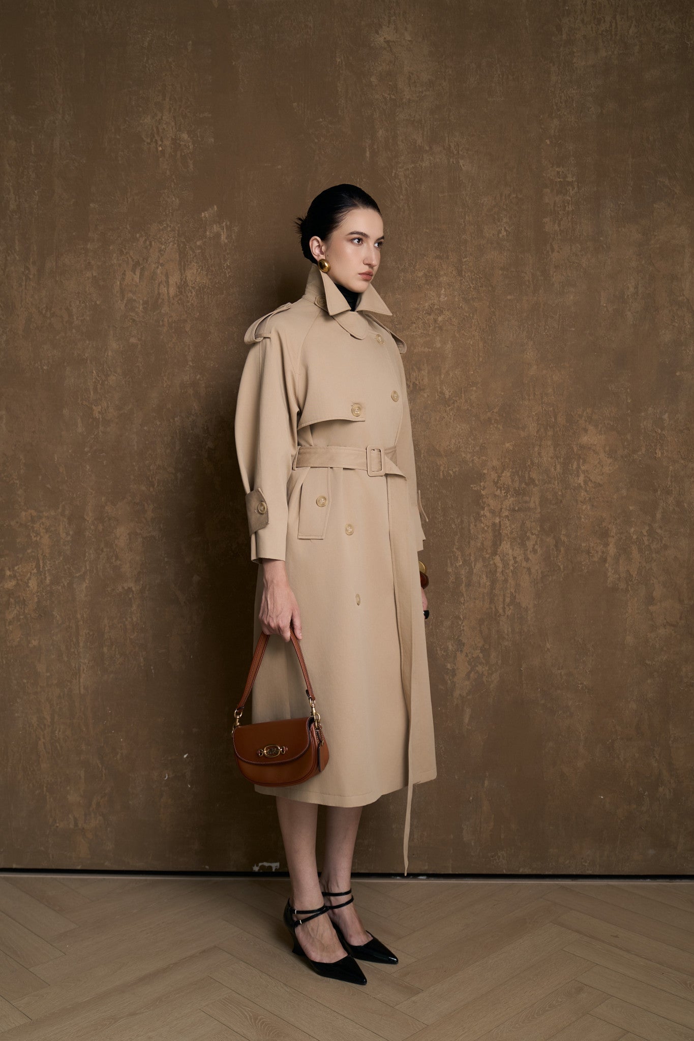 ALBA SIGNATURE TRENCH COAT - KAKI