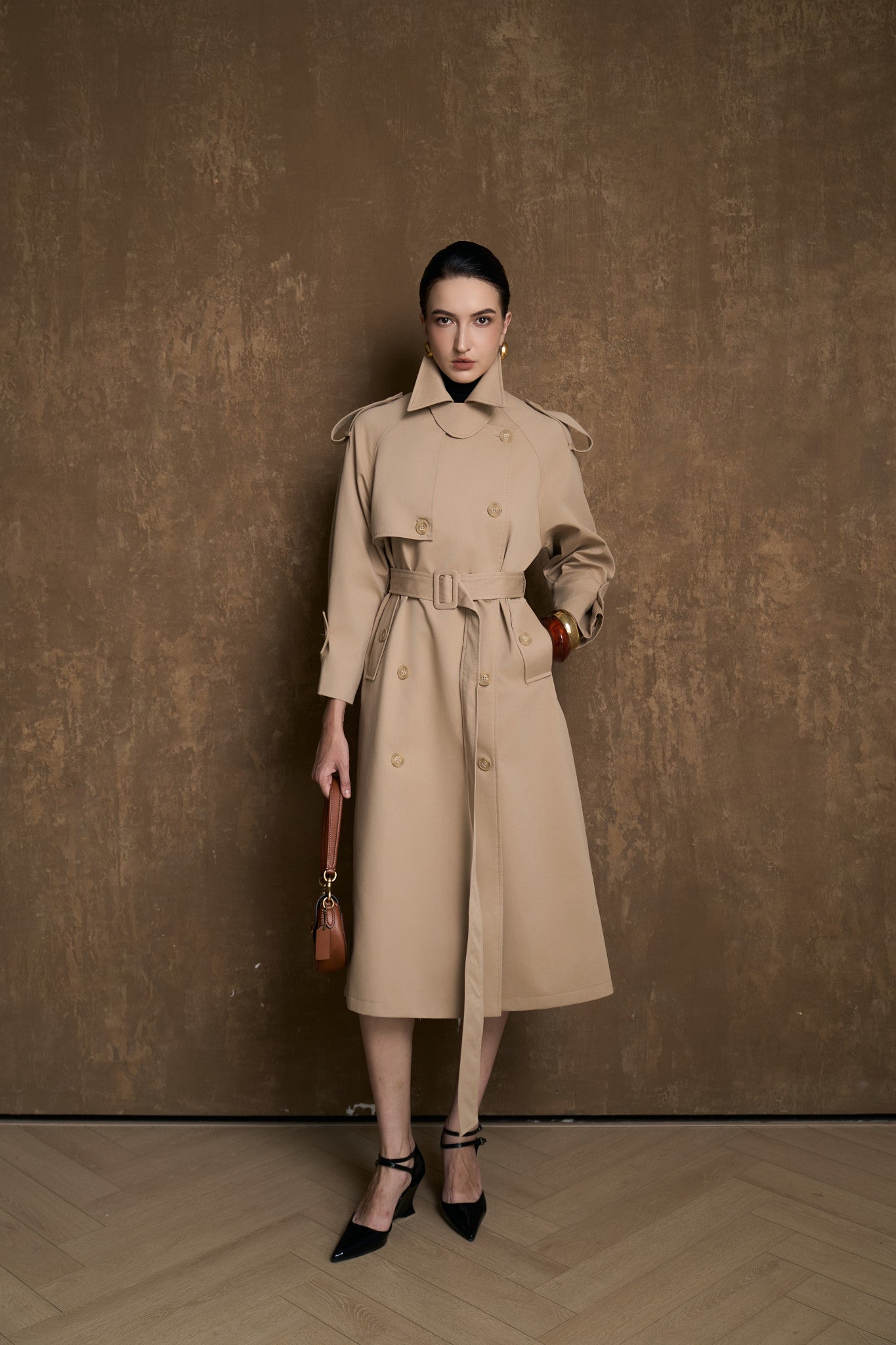 ALBA SIGNATURE TRENCH COAT - KAKI