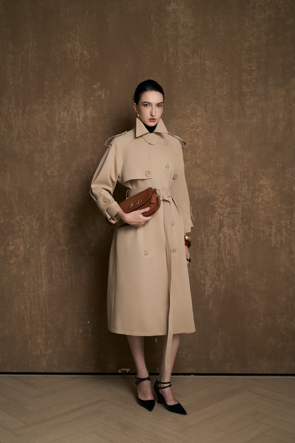 ALBA SIGNATURE TRENCH COAT - KAKI