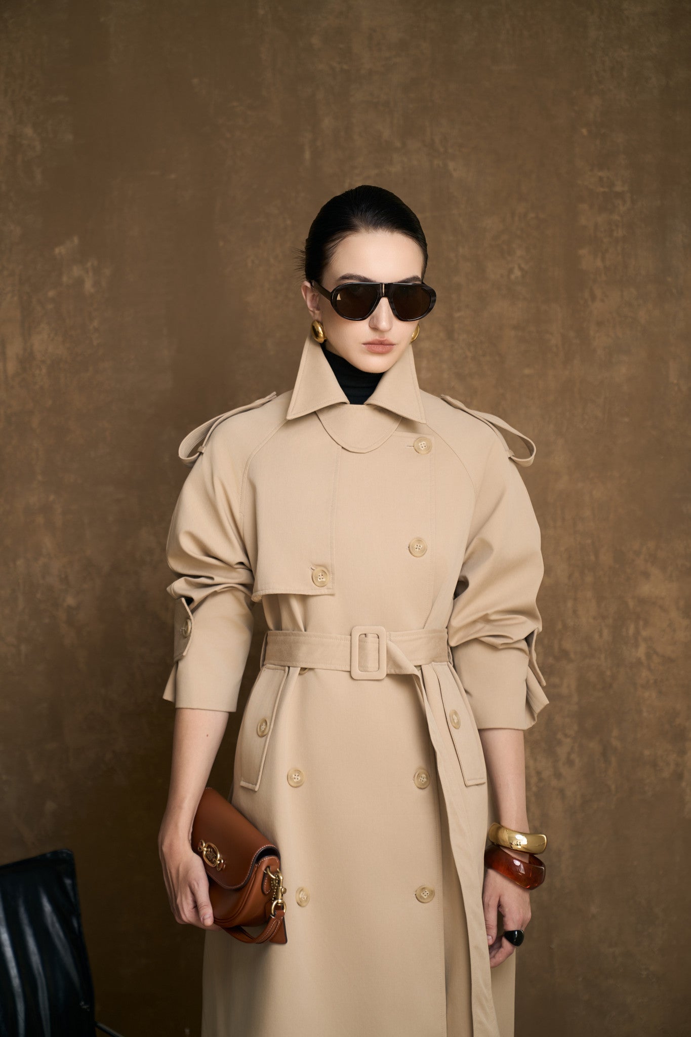 ALBA SIGNATURE TRENCH COAT - KAKI