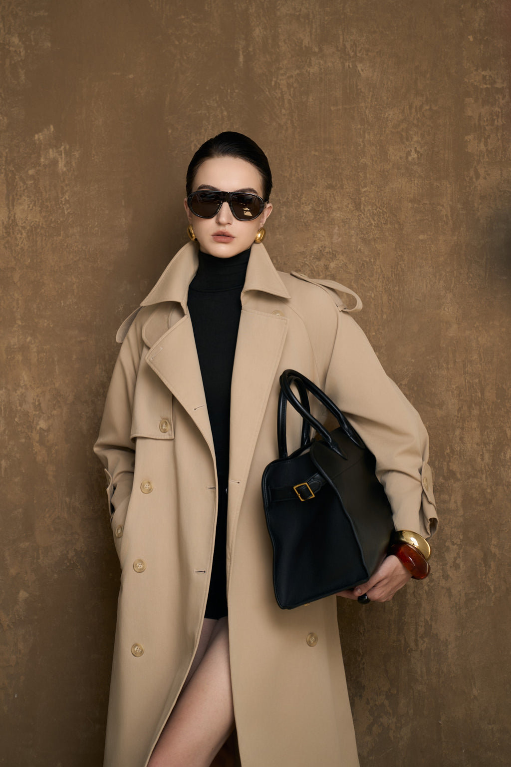 ALBA SIGNATURE TRENCH COAT - KAKI