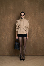 SIENA SHORT TRENCH COAT-KAKI