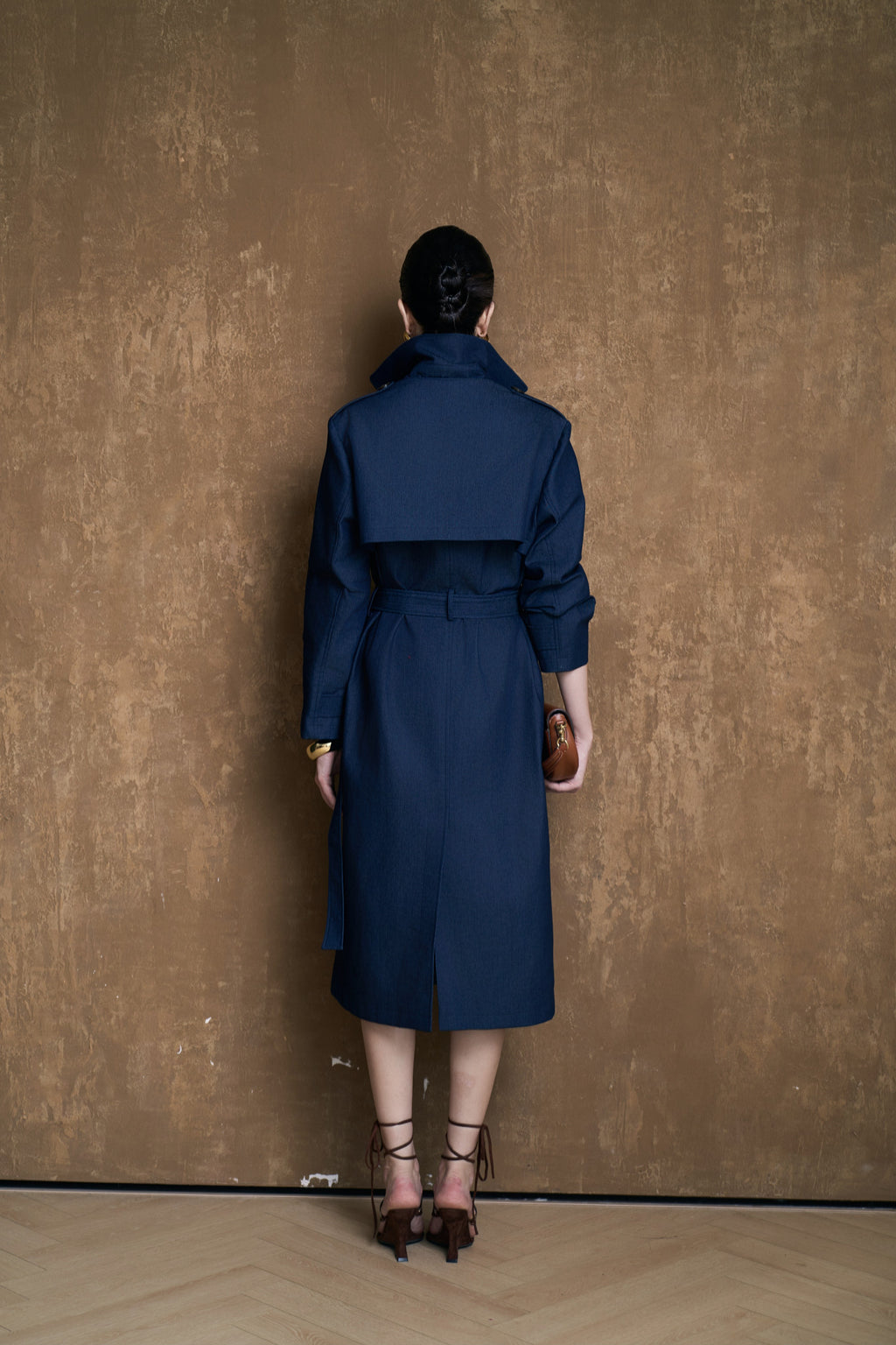 LUCE LONGLINE TRENCH COAT- CACAO