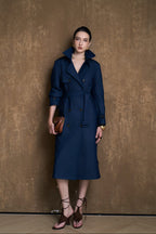 LUCE LONGLINE TRENCH COAT- CACAO