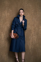LUCE LONGLINE TRENCH COAT- CACAO