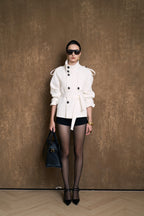 SIENA SHORT TRENCH COAT-KAKI