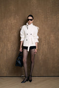 SIENA SHORT TRENCH COAT-WHITE