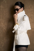 SIENA SHORT TRENCH COAT-KAKI