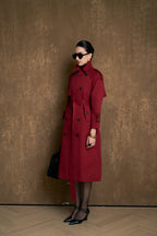 ALBA SIGNATURE TRENCH COAT - BORDEAUX
