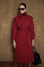 ALBA SIGNATURE TRENCH COAT - BORDEAUX